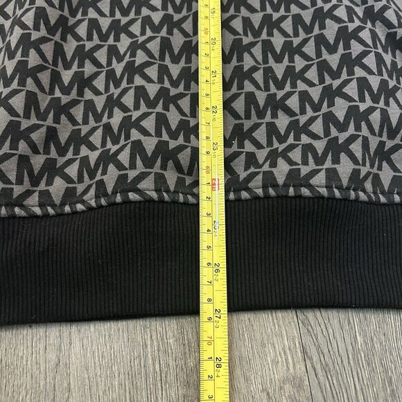 Michael Kors Women’s Pullover Sweater Size Large MK Logo Crew Neck Knit Black - Picture 5 of 7